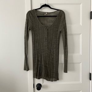 Green Free People knit tunic